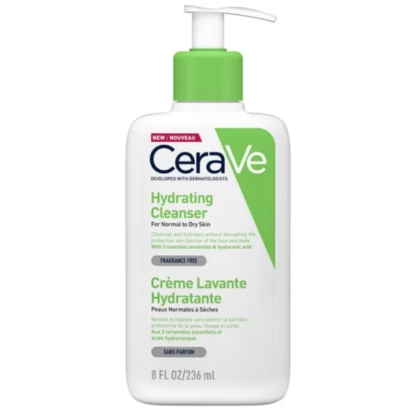 ژل شوینده سراوی پوست نرمال تا خشک مدل Cerave hydrating cleanser حجم 236 میل