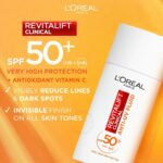 ضد آفتاب فلوئیدی لورال L’Oréal مدل رویتالیفت کلینیکال Revitalift Clinical حاوی ویتامین سی حجم 50 میل | مناسب انواع پوست