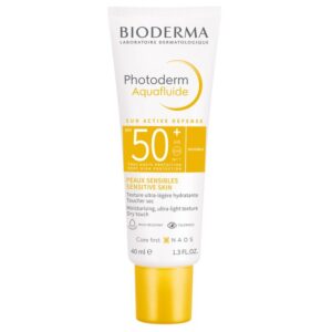 ضدآفتاب بی رنگ فلویید بایودرما 40 میل  Bioderma Photoderm Aquafluide SPF50 Sensitive Skin