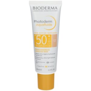 ضدآفتاب رنگی لایت فلویید بایودرما 40 میل  Bioderma Photoderm Claire light Aquafluide SPF50 Sensitive Skin