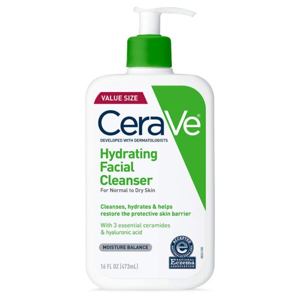 ژل شوینده سراوی پوست نرمال تا خشک مدل Cerave hydrating cleanser حجم 473 میل